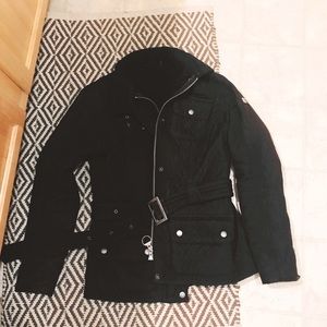 Navy Blue Belted Barbour